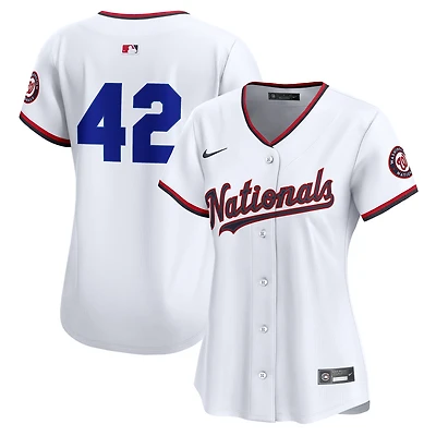 Maillot Nike blanc pour femme des Washington Nationals Domicile 2025 Jackie Robinson Day Limited