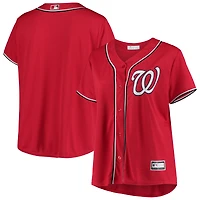 Maillot rouge de l'équipe réplique alternative grande taille des Nationals Washington pour femmes