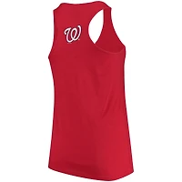 Débardeur a dos nageur Soft as Grape Red Washington Nationals pour femmes les clôtures