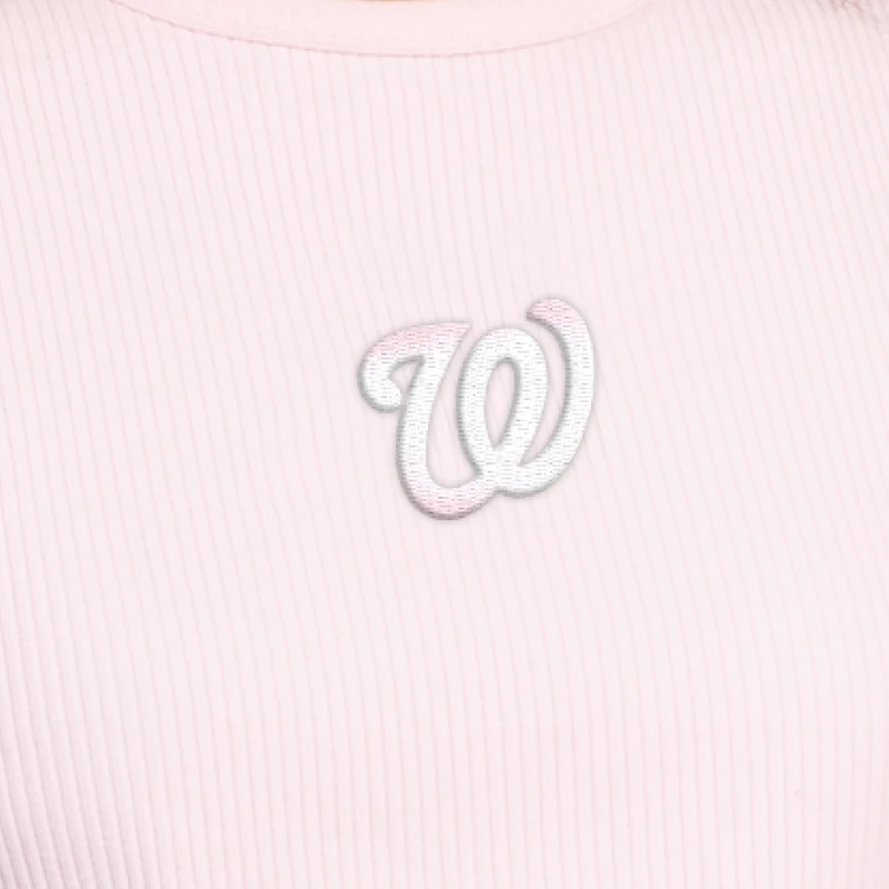 Women's Starter Light Pink Washington Nationals Pastels Ribbed Tank Top