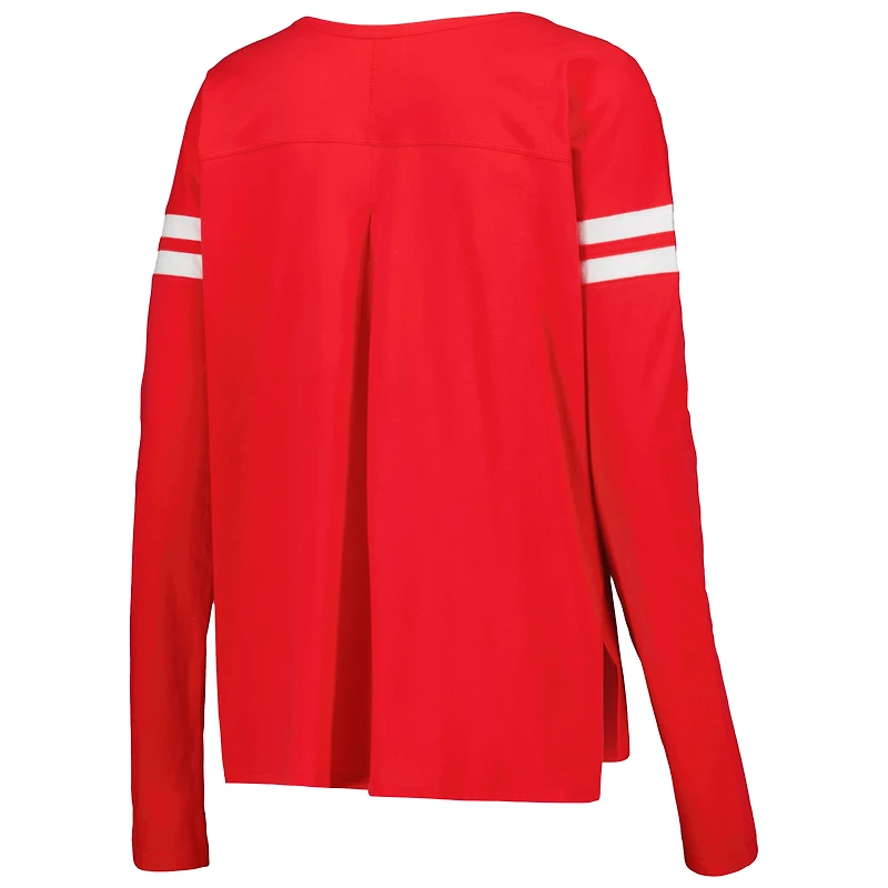 Women's Touch Red Washington Nationals Free Agent Long Sleeve T-Shirt