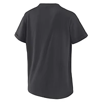 WEAR by Erin Andrews T-shirt boyfriend surdimensionné charbon de bois des Nationals Washington pour femmes