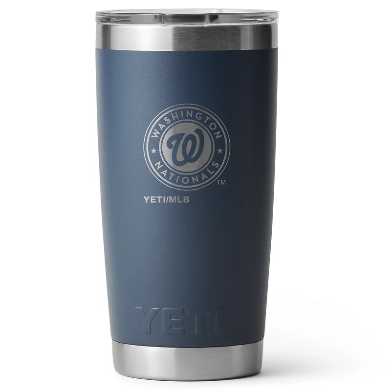 Gobelet Rambler YETI Washington Nationals Secondary 20 oz avec couvercle Magslider