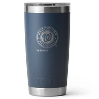 Gobelet Rambler YETI Washington Nationals Secondary 20 oz avec couvercle Magslider
