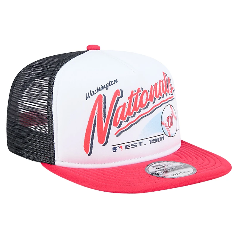 Youth New Era  White Washington Nationals Retro 9FIFTY Snapback Hat