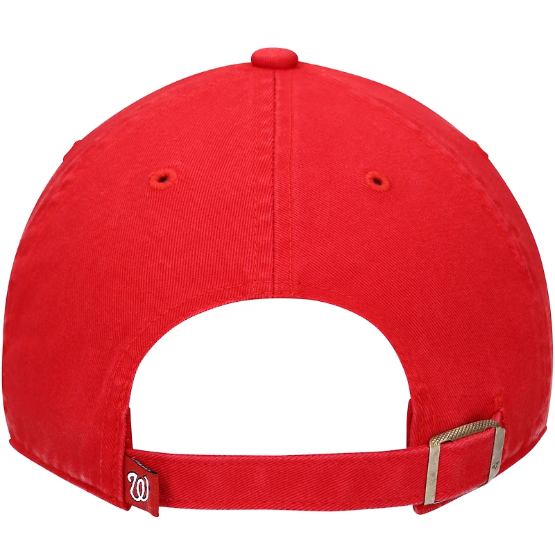 '47 Red Washington Nationals Team Logo Clean Up Casquette ajustable pour jeune