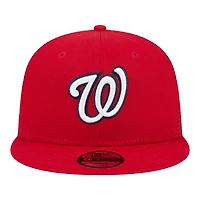 Youth New Era  Red Washington Nationals 9FIFTY Trucker Snapback Hat