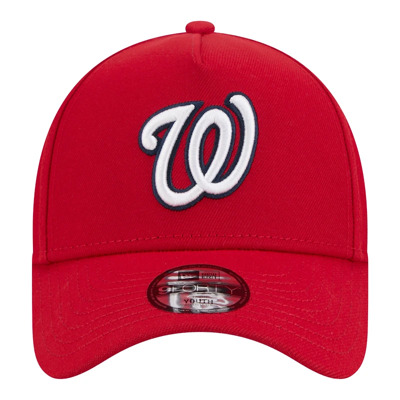 Youth New Era Red Washington Nationals 9FORTY A-Frame Adjustable Hat