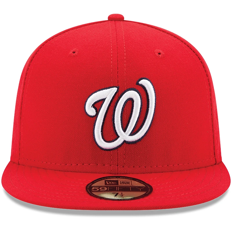Casquette ajustée New Era rouge Washington Nationals Authentic Collection On-Field Game 59FIFTY pour jeunes
