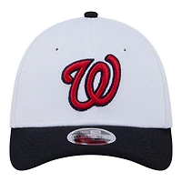 Casquette New Era Flex blanche et rouge Washington Nationals pour jeunes, modèle 39THIRTY M-Crown