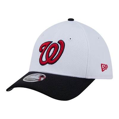 Youth New Era  White/Red Washington Nationals Baseball 39THIRTY M-Crown Flex Hat