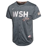 Maillot de joueur Nike C.J. Abrams Charcoal Washington Nationals City Connect Limited pour jeune