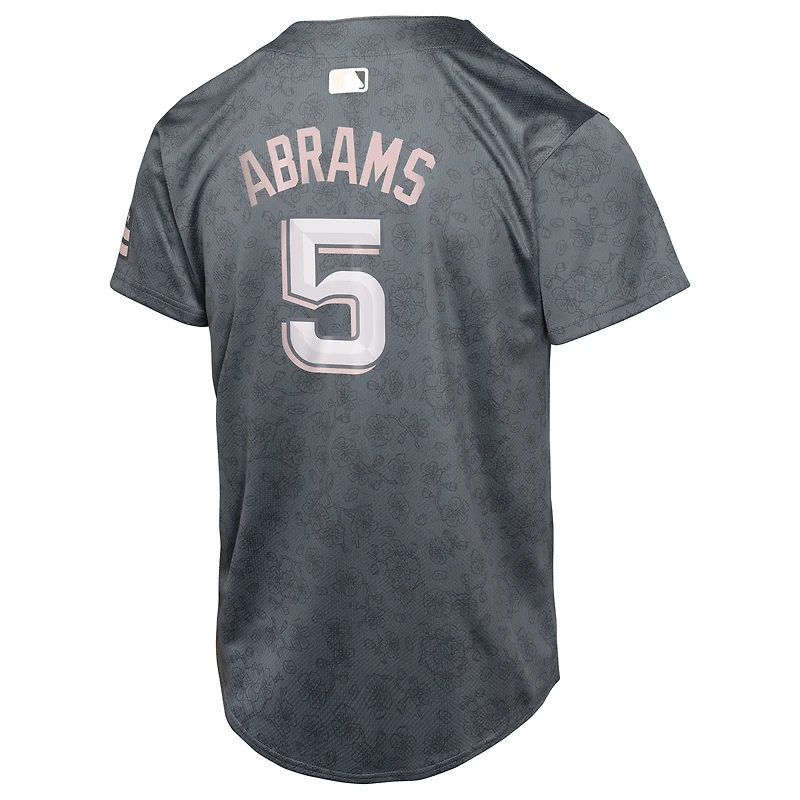 Maillot de joueur Nike C.J. Abrams Charcoal Washington Nationals City Connect Limited pour jeune