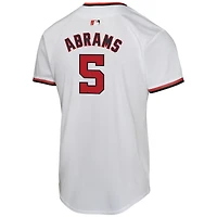 Maillot de joueur match à domicile Nike CJ Abrams pour jeunes des Nationals Washington, blanc