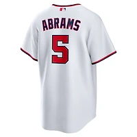Maillot de joueur réplique à domicile Nike CJ Abrams pour jeunes des Nationals Washington, blanc