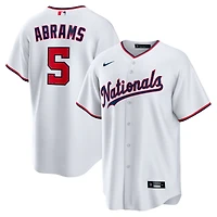 Maillot de joueur réplique à domicile Nike CJ Abrams pour jeunes des Nationals Washington, blanc
