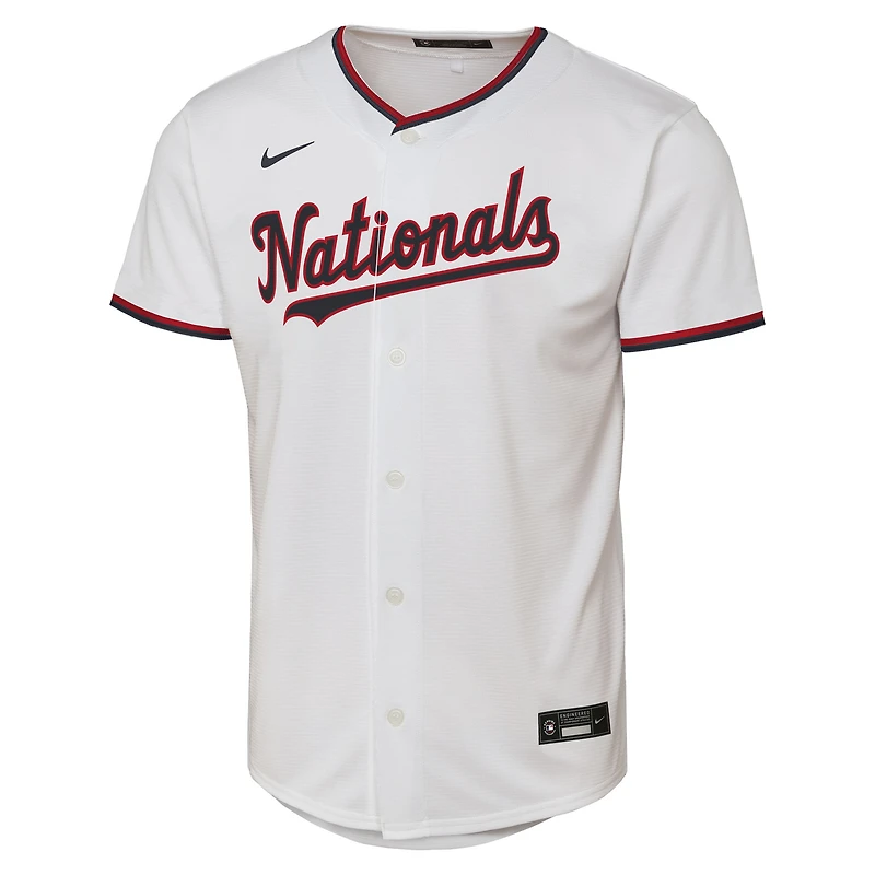 Maillot Nike Dylan Crews blanc pour jeunes des Washington Nationals à domicile