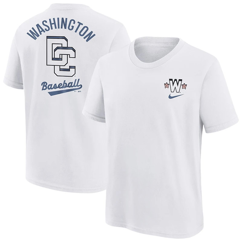T-shirt Nike blanc City Connect 2025 pour jeunes des Washington Nationals