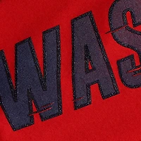 T-shirt rouge à manches longues avec logo platine des Nationals de Washington pour jeunes