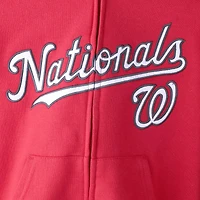 Sweat à capuche avec fermeture éclair intégrale pour jeunes, rouge, équipe des Nationals de Washington