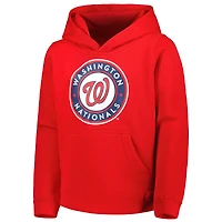 Youth Red Washington Nationals Team Primary Logo Pullover Hoodie