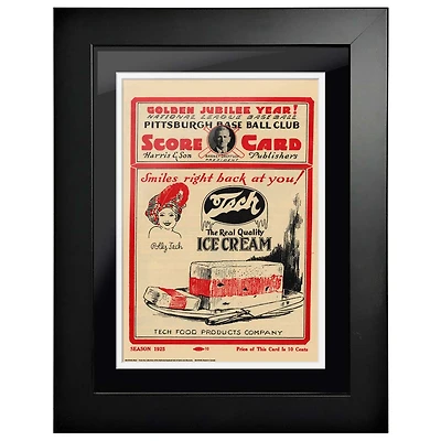 Washington Nationals vs Pittsburgh Pirates 1925 World Series - Couverture de programme encadrée 12'' x 16''