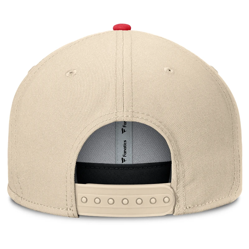 Men's Fanatics Natural/Red Washington Senators Cooperstown Collection Bounder Snapback Hat
