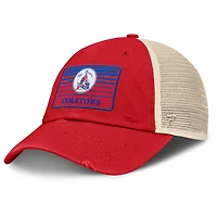 Casquette ajustable en maille Eastbound de la collection Cooperstown des Washington Senators pour hommes Fanatics rouge/naturel