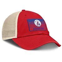 Casquette ajustable en maille Eastbound de la collection Cooperstown des Washington Senators pour hommes Fanatics rouge/naturel