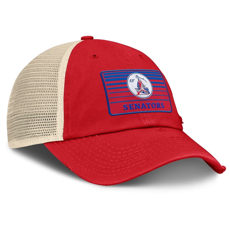 Men's Fanatics  Red/Natural Washington Senators Cooperstown Collection Eastbound Mesh Adjustable Hat