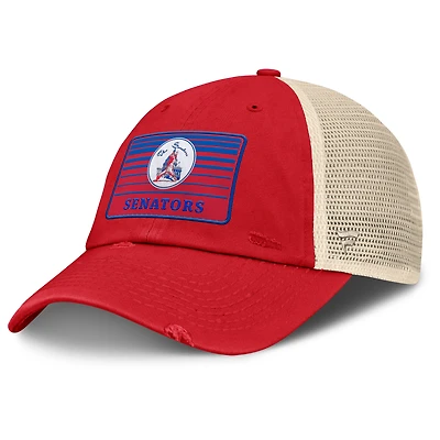 Men's Fanatics  Red/Natural Washington Senators Cooperstown Collection Eastbound Mesh Adjustable Hat