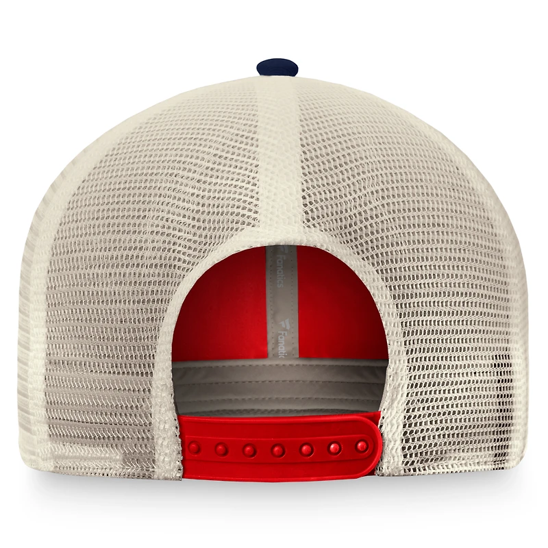 Casquette Snapback de camionneur à rayures rétro classique Fanatics pour hommes, rouge/naturel, Washington Senators
