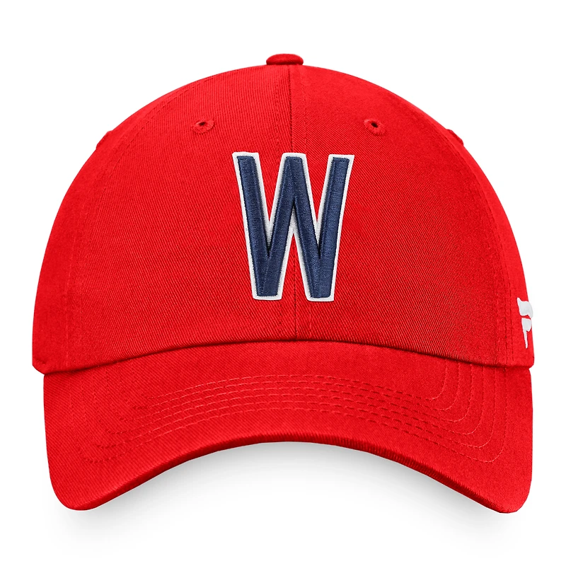 Men's Fanatics Red Washington Senators Cooperstown Collection Core Adjustable Hat