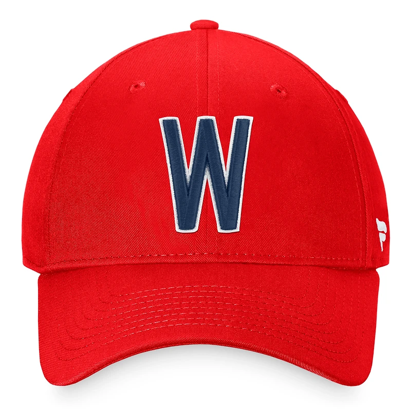 Casquette réglable Fanatics Red Washington Senators Cooperstown Collection Core pour hommes