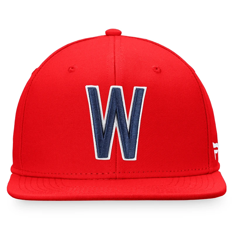 Casquette Snapback Fanatics rouge Washington Senators Cooperstown Collection Core pour hommes