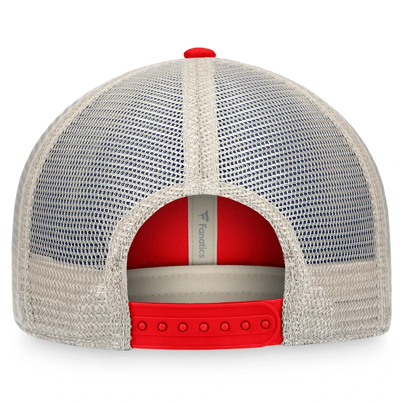 Casquette réglable de camionneur avec patch de la collection Cooperstown des Sénateurs de Washington Fanatics rouges pour hommes