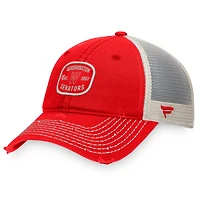 Casquette réglable de camionneur à patch en détresse Fanatics pour hommes, rouge, Washington Senators