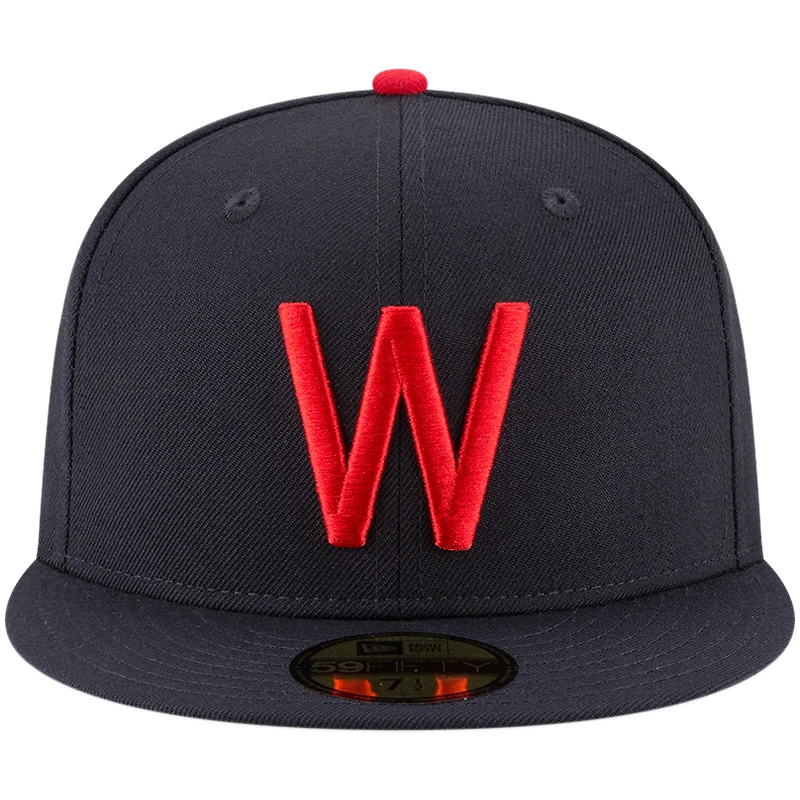 Casquette ajustée New Era 59FIFTY en laine, collection Cooperstown, Washington Senators, bleu marine