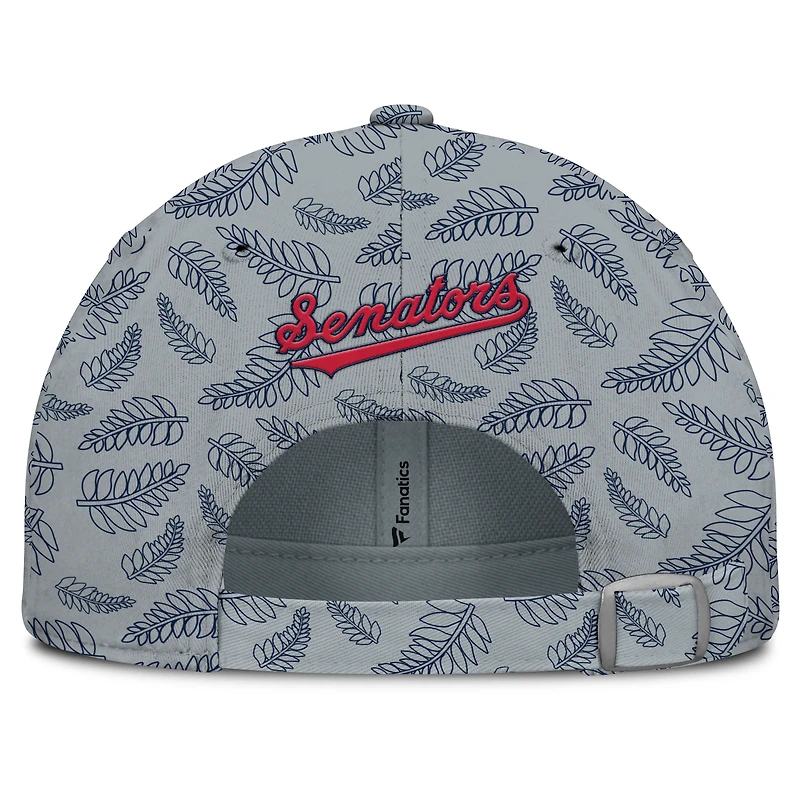 Women's Fanatics  Gray Washington Senators Cooperstown Collection Shift Adjustable Hat