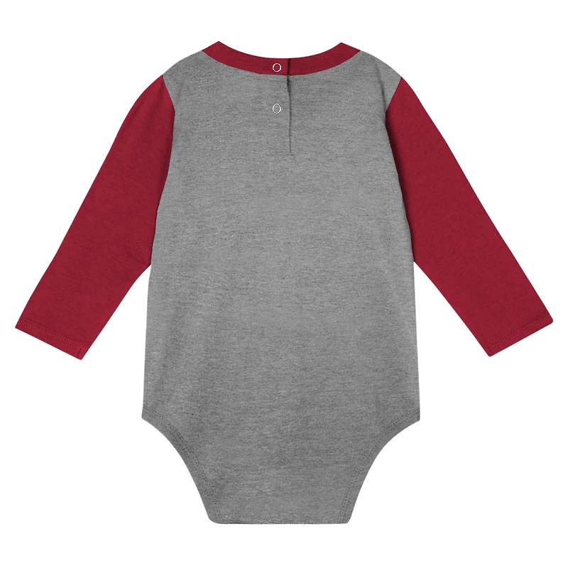 Ensemble body et pantalon à manches longues pour bébé Crimson Washington State Cougars Double Up