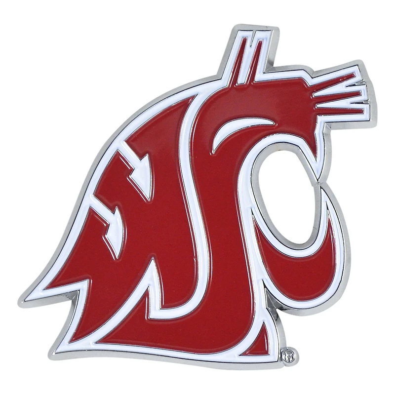Logo des Cougars de l'État de Washington, emblème automobile en relief couleur