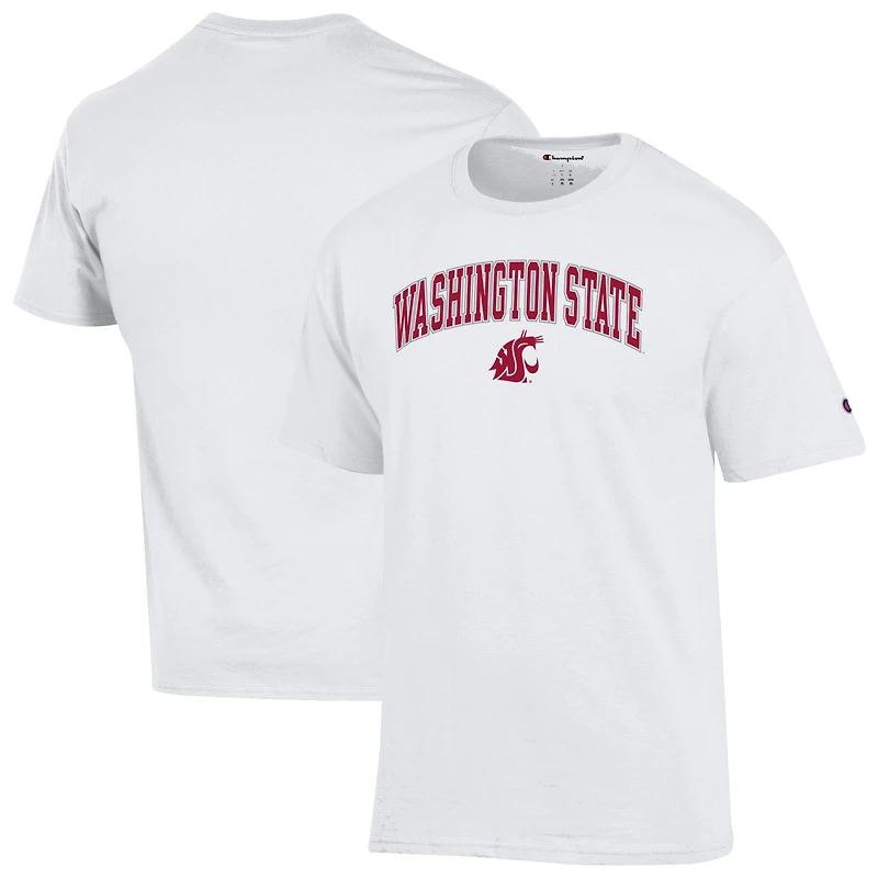T-shirt blanc avec logo arqué des Cougars de l'État Washington pour homme