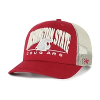 Men's '47 Crimson Washington State Cougars Arid Adjustable Trucker Hat