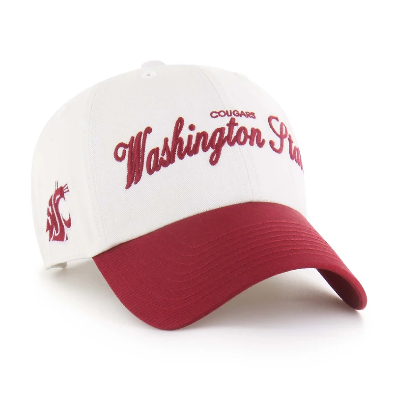 Men's '47 White Washington State Cougars Contemporary Basics Foundation Clean Up Adjustable Hat