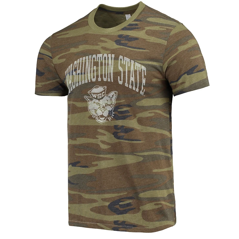 Alternative Vêtements Men Camo Washington State Cougars Arch Logo T-shirt