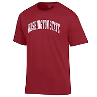 T-shirt basique Arch pour homme Champion Crimson Washington State Cougars