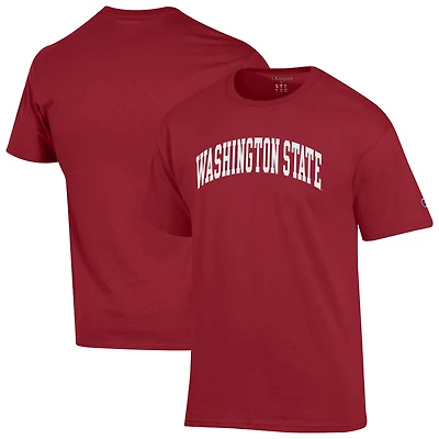 Men's Champion  Crimson Washington State Cougars Basic Arch T-Shirt