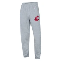 Men's Champion  Heather Gray Washington State Cougars Powerblend Banded Fleece Sweatpants