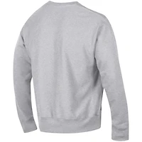 Men's Champion Heathered Gray Washington State Cougars Vault Logo Reverse Weave Pullover Sweatshirt