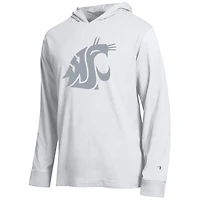 Men's Champion  White Washington State Cougars Tonal All-Star Long Sleeve Hooded T-Shirt
